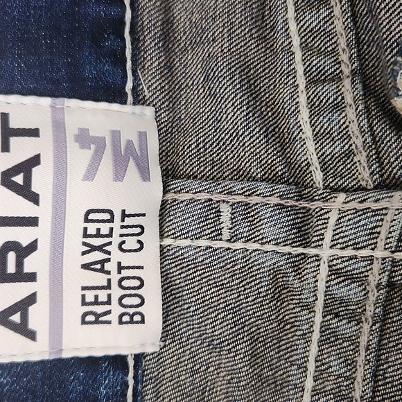 Ariat M4 Adkins Relaxed Boot Cut Jeans Turnout Wash Size 34 - Picture 7 of 11